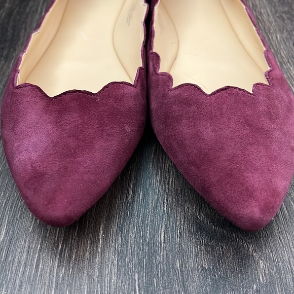Crown & Ivy Suede Scalloped Flats - Picture 5 of 9